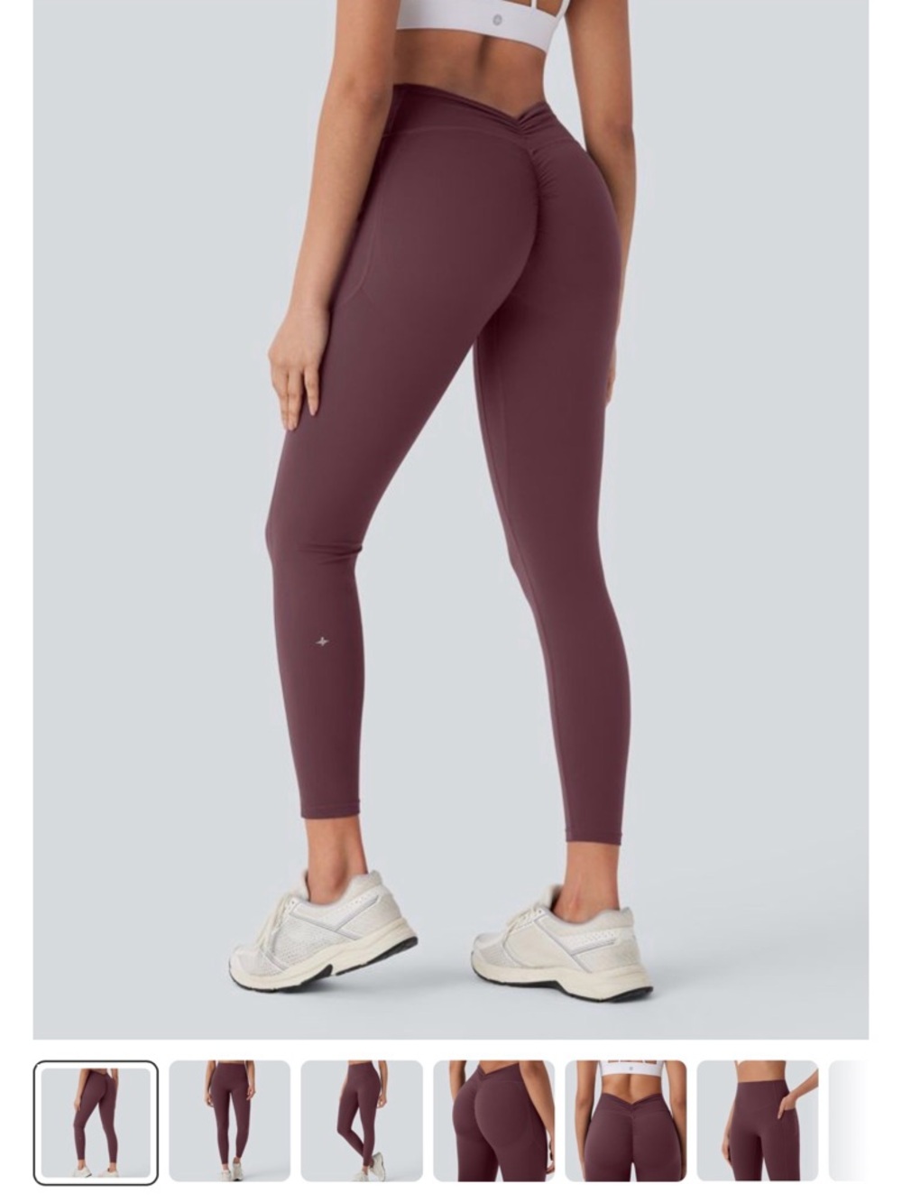 HALARA Scrunch-Back High-Waist Leggings - Plum